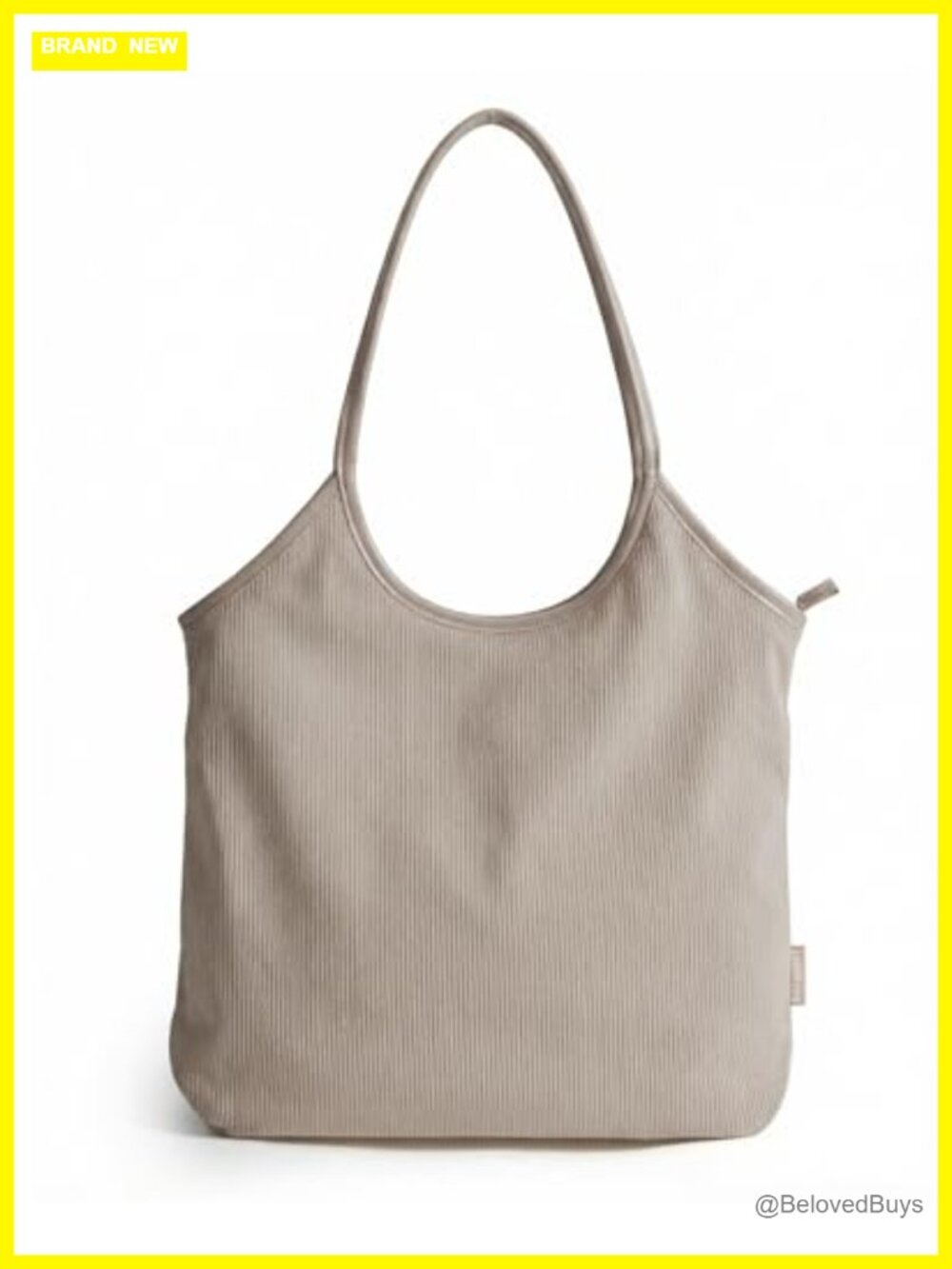 Corduroy Tote Bag for Women with Zipper Casual Shoulder Bag